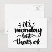 Carte Postale C'est lundi, mais c'est bon (Devant / Derrière)