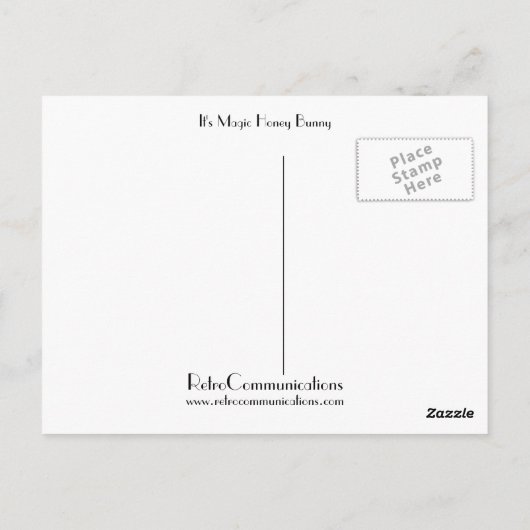 Carte Postale C'est Magic Honey Bunny (Dos)