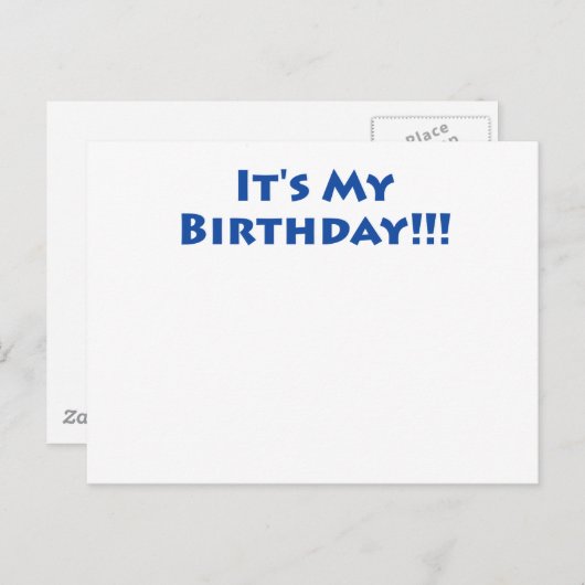 Carte Postale C'est mon anniversaire ! (Devant / Derrière)