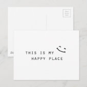 Carte Postale c'est mon endroit heureux design simple moderne (Devant / Derrière)