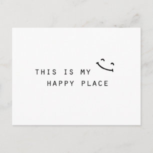 Carte Postale c'est mon endroit heureux design simple moderne