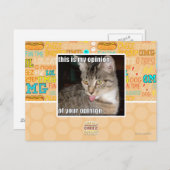 Carte Postale c'est mon opinion (Devant / Derrière)