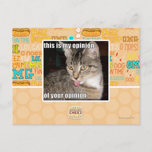 Carte Postale c'est mon opinion (Devant)