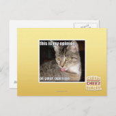 Carte Postale c'est mon opinion (Devant / Derrière)