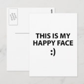 Carte Postale C'Est Mon Visage Heureux (Devant / Derrière)
