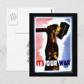 Carte Postale C'est notre guerre (Devant / Derrière)