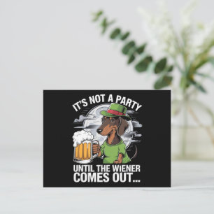 Carte Postale C'est Pas Une Fête Jusqu'à Wiener Bière Irlandaise