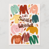 Carte Postale C'est plus doux Météo Automne Automne Saison Cute (Devant)