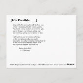 CARTE POSTALE C'EST POSSIBLE (Dos)