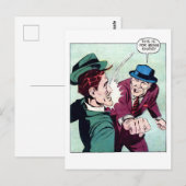 Carte Postale C'Est Pour Être Stupide Vintage Gangster Comics (Devant / Derrière)