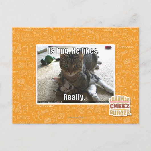 Carte Postale C'est serré. Il aime. (Devant)