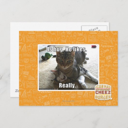 Carte Postale C'est serré. Il aime. (Devant / Derrière)