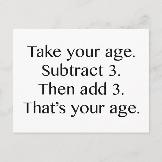 Carte Postale C'est ton âge (Devant)
