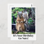 Carte Postale C'est ton anniversaire, craque une noix ! Blague d (Devant / Derrière)