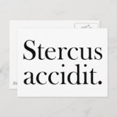 Carte Postale C'est un accident de Stercus (Devant / Derrière)