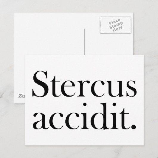 Carte Postale C'est un accident de Stercus (Devant / Derrière)