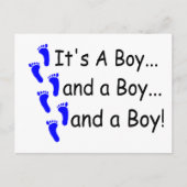 Carte Postale C'Est Un Bébé Garçon Triplets (Devant)