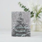 Carte Postale C'est un bel hiver dans le Michigan (Debout devant)