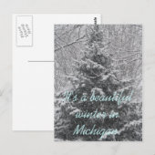 Carte Postale C'est un bel hiver dans le Michigan (Devant / Derrière)