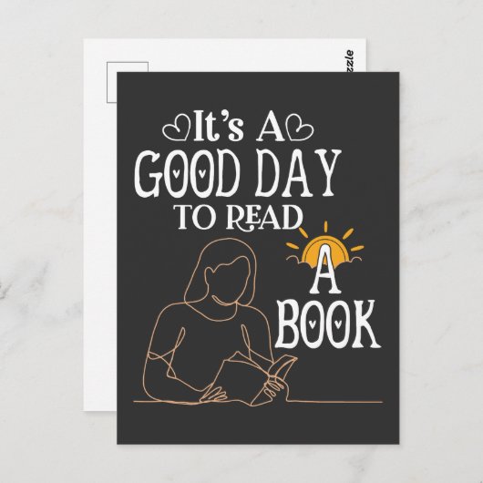 Carte Postale C'Est Un Bon Jour Pour Lire Chemise, Chemise De Ré (Devant / Derrière)