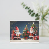 Carte Postale C'est un design de Joyeux Noël et de bonnes fêtes (Debout devant)