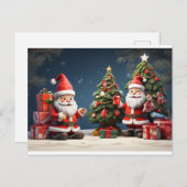 Carte Postale C'est un design de Joyeux Noël et de bonnes fêtes (Devant / Derrière)