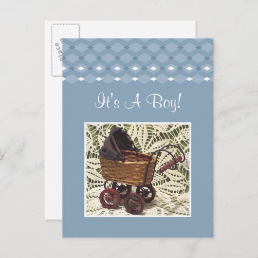 Carte postale C'est un garçon (Devant / Derrière)