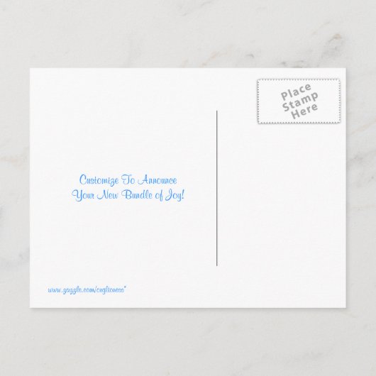 Carte postale C'est un garçon (Dos)