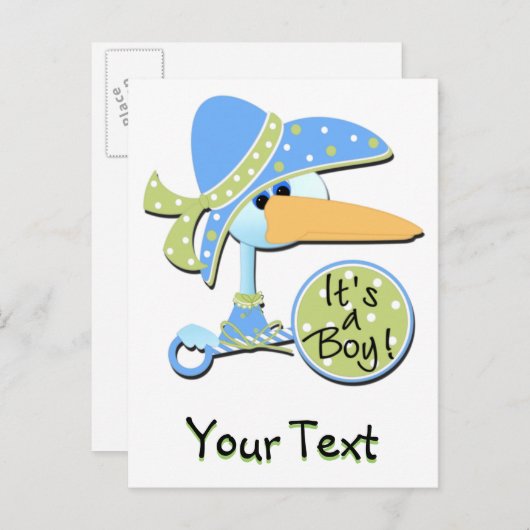 Carte Postale C'est Un Garçon (Devant / Derrière)