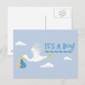 Carte Postale C'est un garçon ! (Devant / Derrière)
