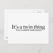 Carte Postale C'est un jumeau, vous ne comprendriez pas (Devant / Derrière)