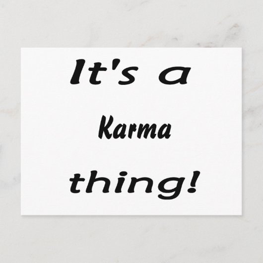 Carte Postale C'est un karma ! (Devant)