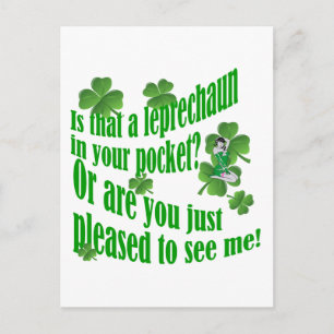Carte Postale C'est un leprechaun dans votre poche