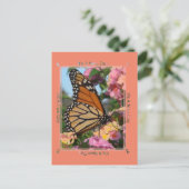 Carte Postale C'est un papillon monarque du jour (Debout devant)