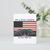 Carte Postale C'est un pays libre qui agit ainsi. (Debout devant)