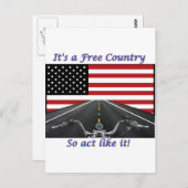 Carte Postale C'est un pays libre qui agit ainsi. (Devant / Derrière)