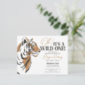 Carte Postale C'est un sauvage tigre jungle premier anniversaire (Debout devant)