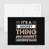 Carte Postale C'est un truc de hockey Cadeau drôle de sport (Devant / Derrière)