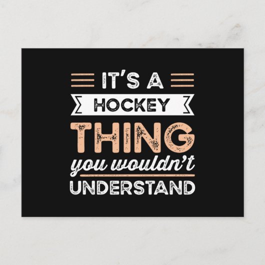 Carte Postale C'est un truc de hockey Cadeau drôle de sport (Devant)