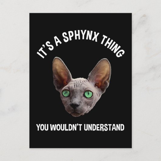 Carte Postale C'est un truc de Sphynx - Vous ne comprendriez pas (Devant)