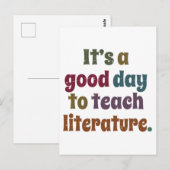 Carte Postale C'est une bonne journée pour apprendre le don de l (Devant / Derrière)