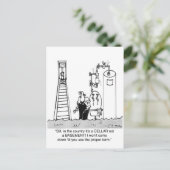 Carte Postale C'est une cave inondée, pas un sous-sol (Debout devant)