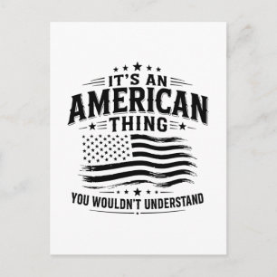 Carte Postale C'est une chose américaine humour patriotique USA