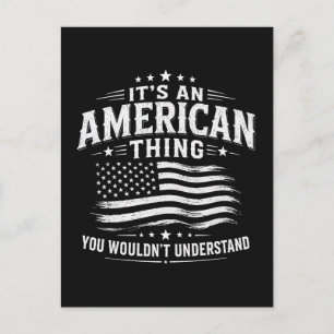 Carte Postale C'est une chose américaine humour patriotique USA