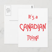 Carte Postale C'est une chose canadienne ! (Devant / Derrière)