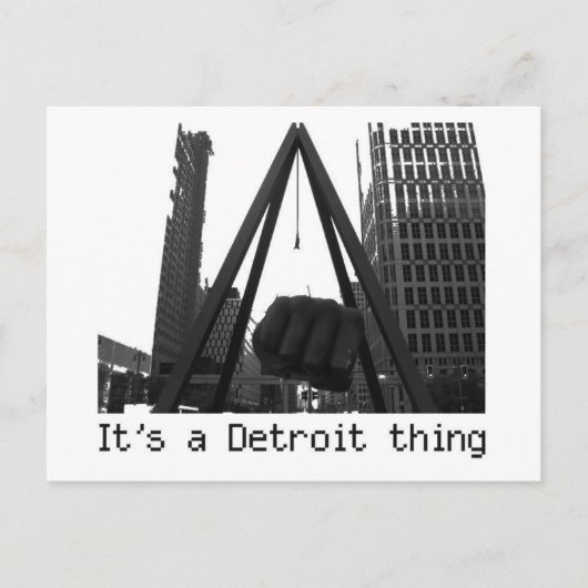 Carte Postale c'est une chose de detroit (Devant)