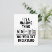 Carte Postale C'est une chose de Mahjong que vous ne comprendrie (Debout devant)