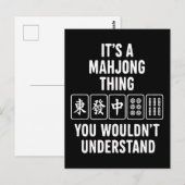 Carte Postale C'est une chose de Mahjong que vous ne comprendrie (Devant / Derrière)