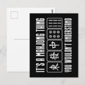 Carte Postale C'est une chose de Mahjong que vous ne comprendrie (Devant / Derrière)