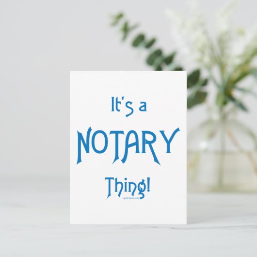 Carte Postale C'est une chose de notaire (Debout devant)